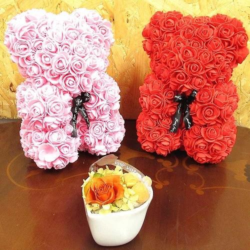ベアローズ ローズベア バラ  ベア クマ  ロリポップ花輪 デコレーション 手作り プレゼント S...