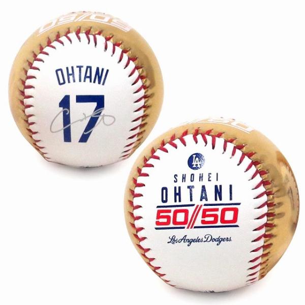 【並行輸入品】大谷翔平選手 ロサンゼルス・ドジャース 50-50 達成記念ボール ロゴボール MLB...