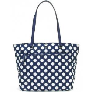 Kate spade ケイトスペード アウトレット ジェイ シーサイド ドット ナイロン ラージ トート トートバッグ WKR00310 460　2021sum｜selectag