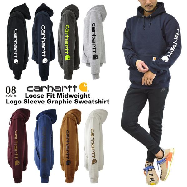 carhartt カーハート スリーブロゴスウェットパーカー SLEEVE LOGO HOODED ...