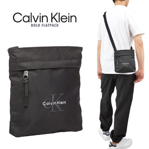 Calvin Klein カルバン・クライン ボールドロゴフラットパッククロスボディバッグ 「BOL...