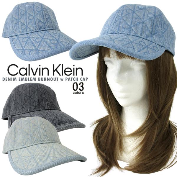 Calvin Klein カルバン・クライン バーンアウトエンブレムロゴデニムキャップ 「DENIM...
