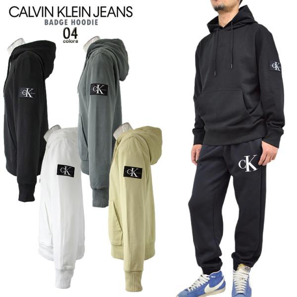 CALVIN KLEIN JEANS カルバン・クラインジーンズ モノグラムロゴスリーブバッチフーデ...