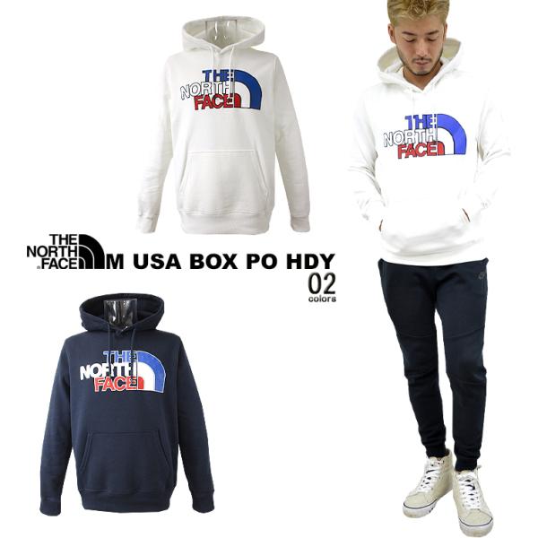 THE NORTH FACE ノースフェイス USABOXロゴプルオーバーフーディ 「M USA B...