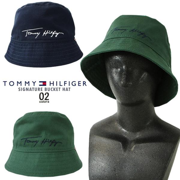 TOMMY HILFIGER トミーヒルフィガー ヒルフィガーシグネチャーバケットハット。「SIGN...