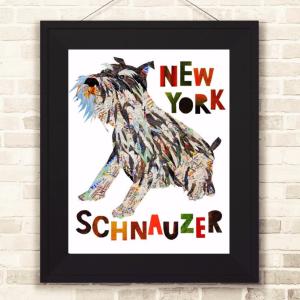 アート コーギー 切り絵 貼り絵 ピンキーパイロット アートプリント