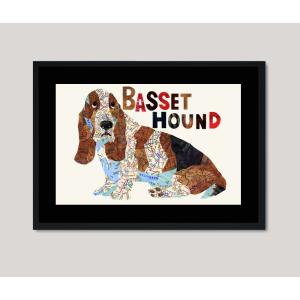 アートプリント トイプードル A4 切り絵 はり絵 ピンキーパイロット