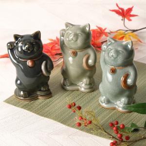 セラドン焼き猫の置物 selectaubeshop_10001285