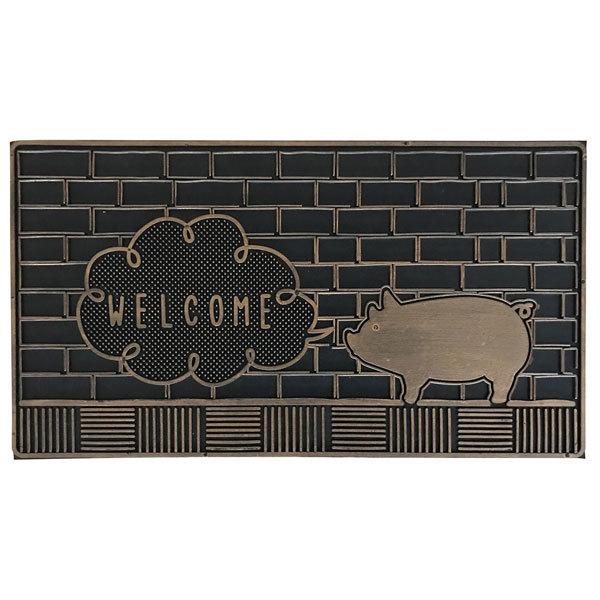 玄関マット ラバーマット 屋外 おしゃれ エントランスマット 60×33cm welcome ウェル...