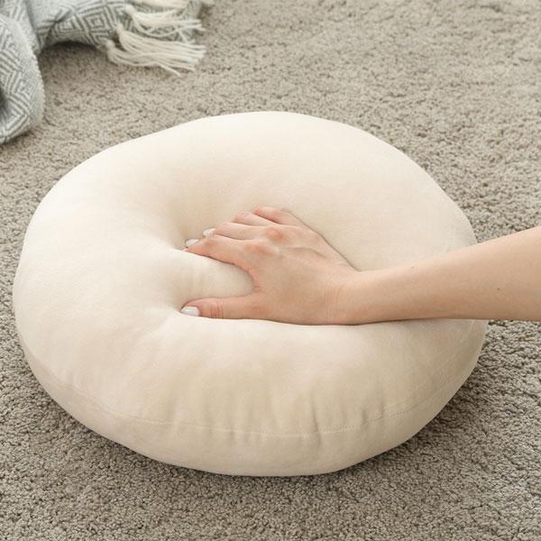 クッション 2個セット もちもちクッション 丸型 低反発クッション もちもち シンプル オフィス 職...