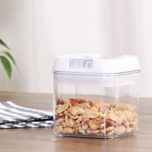 キャニスター スタッキング ロック キャニスター キュピタ 400ml 密閉 保存容器 ホワイト 透...