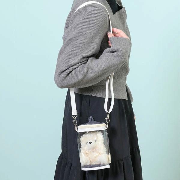 推し活 推しかつバッグ ぬいぐるみクリアバッグ 推し活グッズ 推し ショルダー 推し色 アクスタ 推...