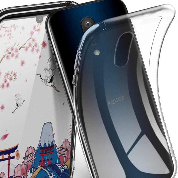 AQUOS zero2 クリア SH-01M SHV47 SoftBank マイクロドット ソフトケ...