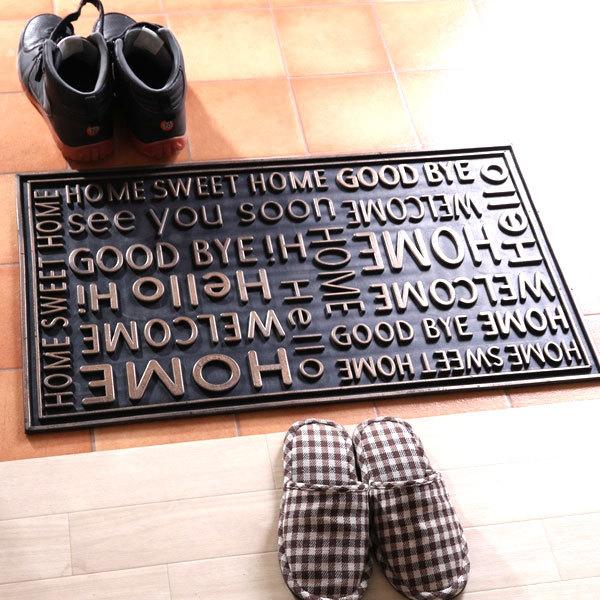 玄関マット 泥落とし 屋外 洗える WELCOME ウェルカムマット ドアマット 室外 家庭用 おし...
