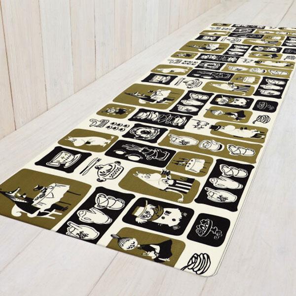 ムーミン キッチンマット 拭ける 厚手 おしゃれ キッチン マット 台所マット 台所 滑りにくい 滑...