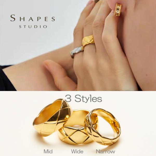 SHAPES STUDIO（シェイプス スタジオ）リング Crush Band Ring / Gol...