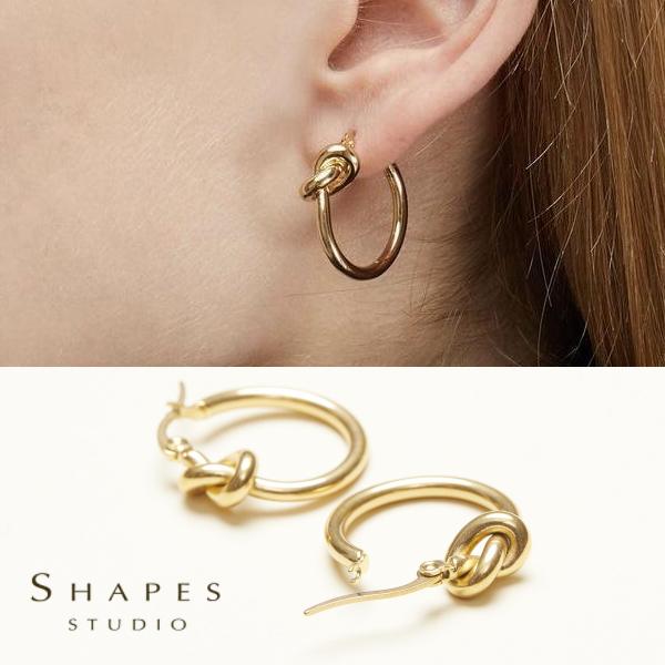 SHAPES STUDIO（シェイプス スタジオ）ピアス French Knot Hoop Earr...