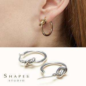 SHAPES STUDIO（シェイプス スタジオ）ピアス French Knot Hoop Earrings Silver｜selectfine