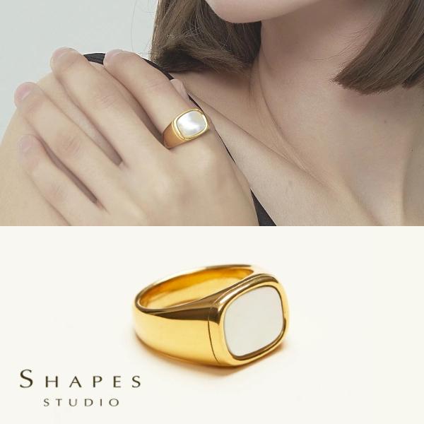 SHAPES STUDIO（シェイプス スタジオ）リング Mother of Pearl Signe...
