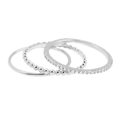SHASHI（シャシ）リング Aura Ring Set White Gold/13号
