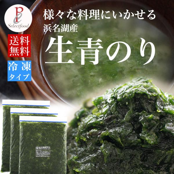 青のり 静岡県浜名湖産 生青のり 3kg冷凍便 青海苔 送料無料 磯の香り豊かな浜名湖青のり ヒトエ...