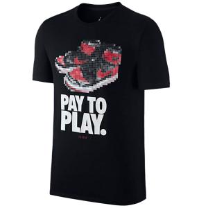 JORDAN Tシャツ Jordan レトロ 1 Bred Pay to Play T-Shirt ナイキ/Nike ブラック【OCSL】｜selection-basketball