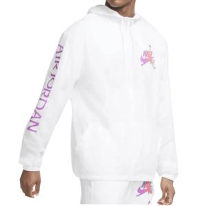 ジョーダン JORDAN ジャケット ホワイト ブラック M J JUMPMAN GFX WINDBREAKER CN3823-100｜selection-basketball