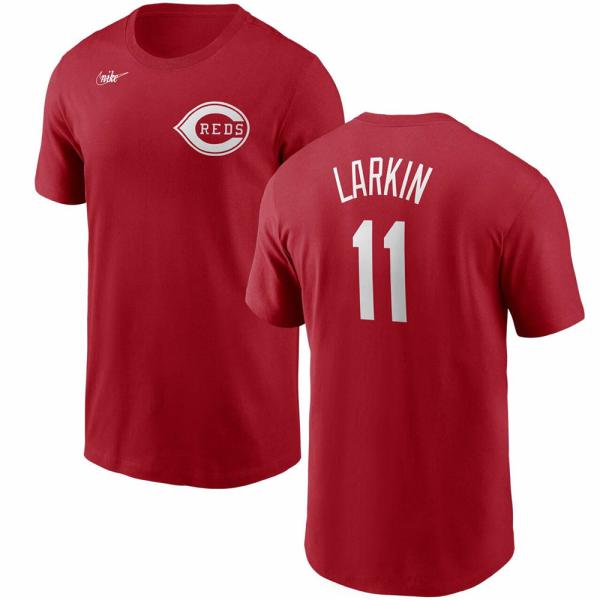 秋山翔吾 選手所属 MLB シンシナティ・レッズ バリー・ラーキン Tシャツ クーパーズタウン ネー...