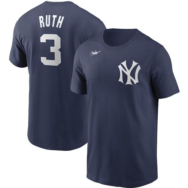 MLB ベーブ・ルース ニューヨーク・ヤンキース Tシャツ クーパーズタウン ネーム &amp; ナンバー ...