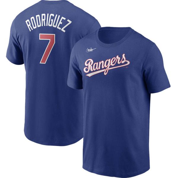 MLB イバン・ロドリゲス テキサス・レンジャーズ Tシャツ クーパーズタウン ネーム &amp; ナンバー...