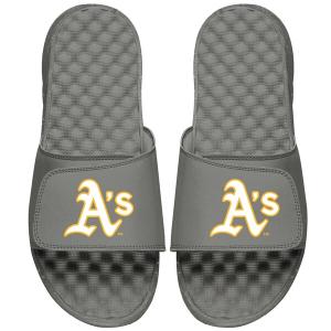 MLB オークランド・アスレチックス サンダル/シューズ Alternate Logo Slide Sandals ISlide グレー｜selection-basketball
