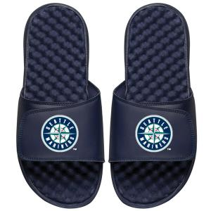 MLB シアトル・マリナーズ サンダル/シューズ Primary Logo Slide Sandals ISlide ネイビー｜selection-basketball