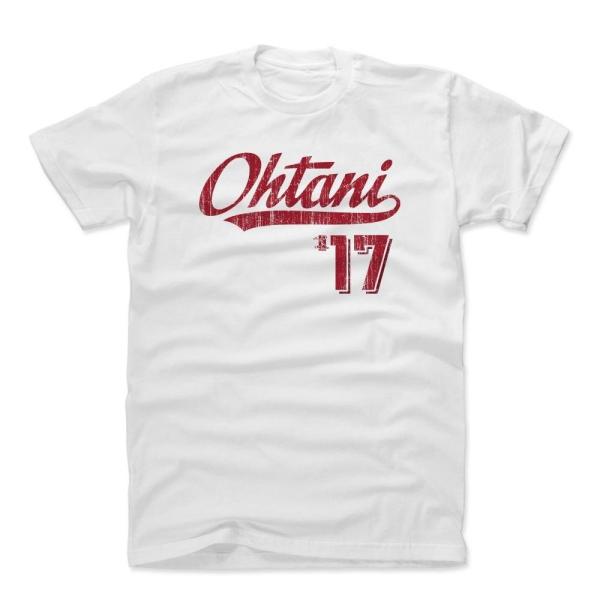 大谷翔平 Tシャツ MLB エンゼルス Script R T-shirts 500Level ホワイ...
