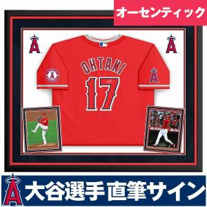 MLB 大谷翔平 エンゼルス オーセンティックユニフォーム 直筆サイン デラックスフレーム ナイキ Nike Authentic Autographed レッド｜selection-basketball