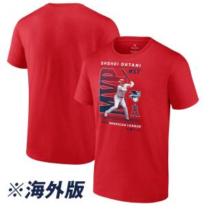 MLB 大谷翔平 エンゼルス Tシャツ 2023 ア・リーグ MVP T-Shirt US版 Fanatics レッド【231118MVP】