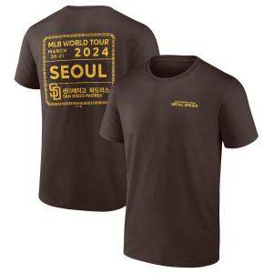 MLB パドレス Tシャツ 2024 MLB World Tour ソウルシリーズ Stamp T-Shirt Fanatics Branded ブラウン