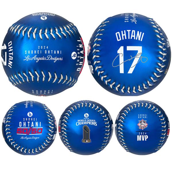 MLB 大谷翔平 ドジャース ボール 【クリアケース付属】50/50達成・WS優勝・MVP 2024...