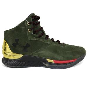 アンダーアーマー SC30/Under Armour SC30 カリー 1 ラックス ミッド スウェード CURRY 1 LUX MID SUEDE 1296617-330 グリーン｜selection-basketball