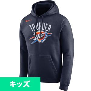 NBA サンダー パーカー/フーディー ユース  エッセンシャル ロゴ ナイキ/Nike ネイビー｜selection-basketball