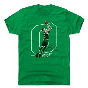 NBA Tシャツ セルティックス ジェイソン・テイタム プレーヤー アート アウトライン 500Level グリーン｜selection-basketball