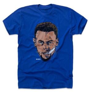NBA Tシャツ ウォリアーズ ステファン・カリー ステフィン・カリー Player Art Cotton T-Shirt 500Level ロイヤルブルー｜selection-basketball