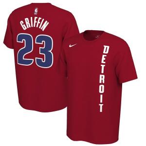 NBA ブレイク・グリフィン デトロイト・ピストンズ Tシャツ 2019/2020 アーンド エディション ネーム & ナンバー ナイキ/Nike レッド｜selection-basketball