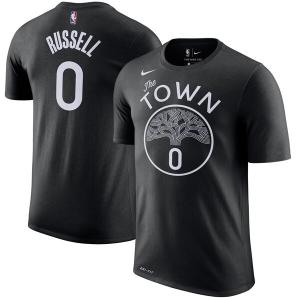 NBA デアンジェロ・ラッセル ウォリアーズ Tシャツ 2019/2020 シティー エディション ネーム & ナンバー ナイキ/Nike ブラック｜selection-basketball