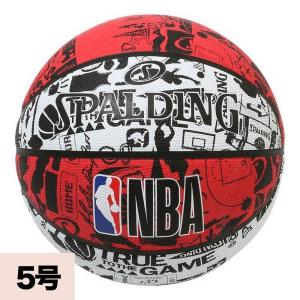 NBA グラフィティ ラバーボール 5号球 SPALDING レッド×ホワイト｜selection-basketball