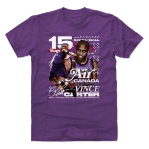 NBA ヴィンス・カーター トロント・ラプターズ Tシャツ Player Art Cotton T-Shirt 500LEVEL パープル【OCSL】｜selection-basketball