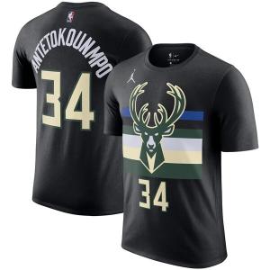 ヤニス・アデトクンボ Tシャツ tシャツ ジョーダン Jordan バックス NBA ブラック 2020/21 ステートメントエディション｜selection-basketball