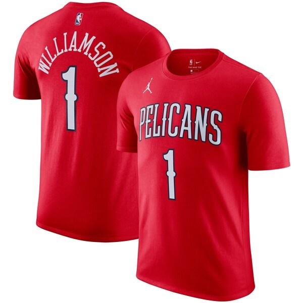 ザイオン・ウィリアムソン Tシャツ tシャツ ジョーダン Jordan ペリカンズ NBA レッド ...