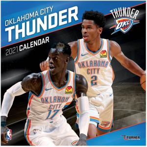 オクラホマシティ・サンダー カレンダー NBA 2021年版 チーム 壁掛け ポスター インテリア Turner｜selection-basketball