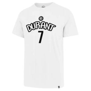 ケビン・デュラント Tシャツ ブルックリン・ネッツ 47ブランド 47Brand ホワイト NBA Player Super Rival T-Shirt メンズ 半袖｜selection-basketball