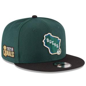 NBA ミルウォーキー・バックス キャップ NBAファイナル2021 進出記念 Two-Tone 9FIFTY Snapback ニューエラ New Era 21FNLBD｜selection-basketball